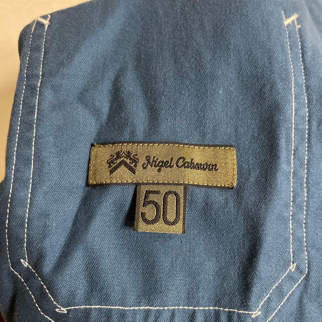 Nigel Cabourn ノーカラージャケット 50 ネイビー