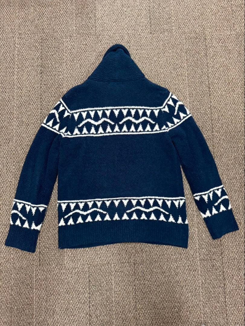 ベアフットドリームス　ジップアップニットカーディガン　ネイティブ柄