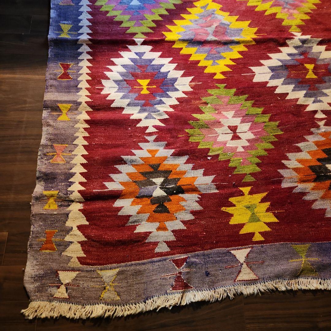 SALE♥️1950年代 トルコ手織り オールドキリム