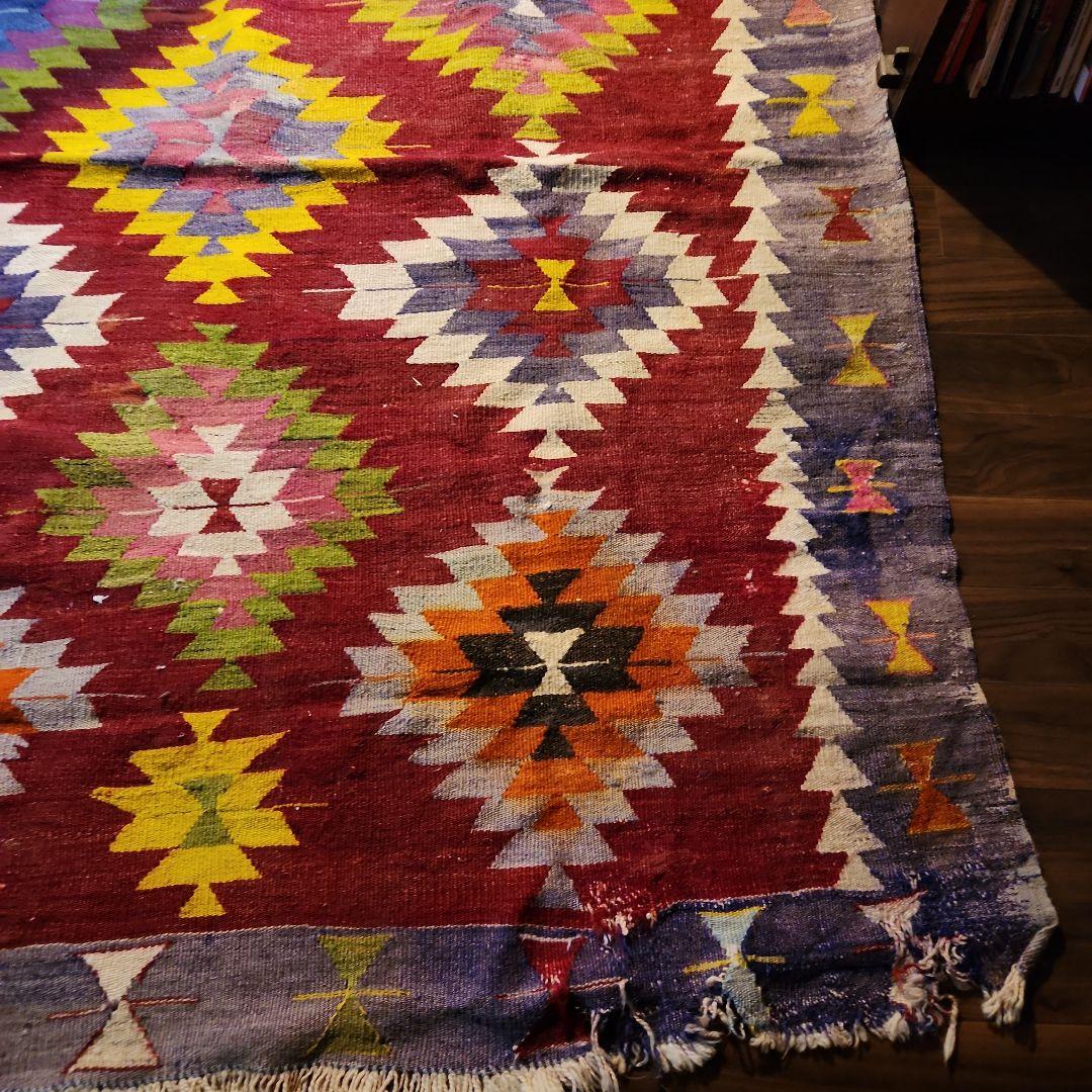 SALE♥️1950年代 トルコ手織り オールドキリム
