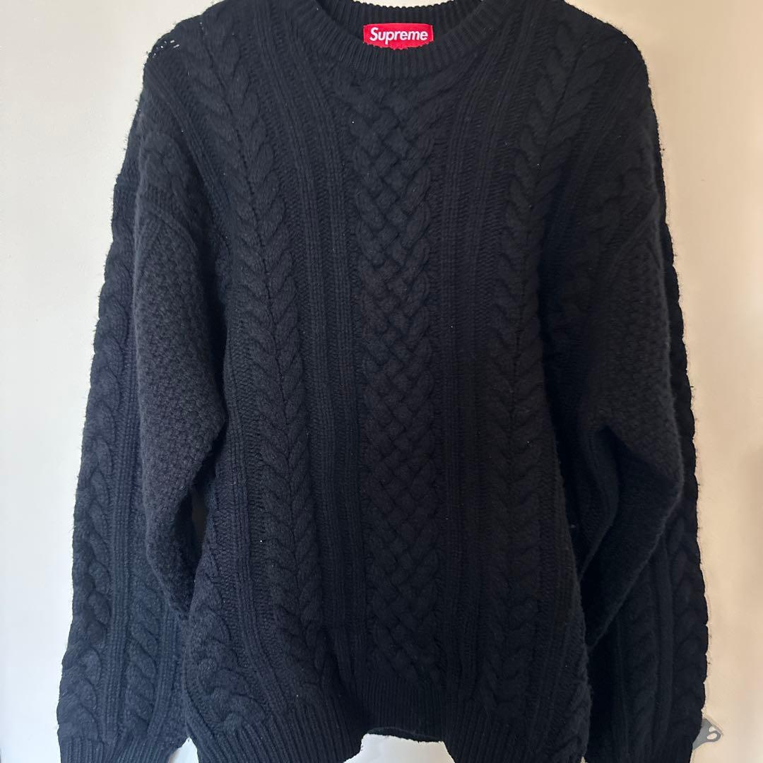 トップス Supreme 23AW Applique Cable Knit Sweate