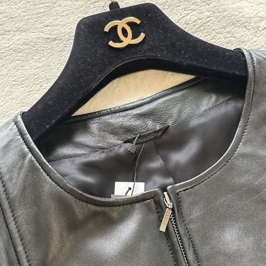 ※専用　　新品✨ANAYI アナイ ラムレザー ノーカラージャケット ライダース