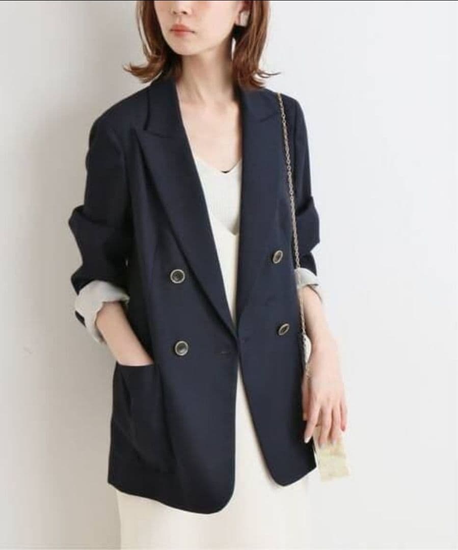 イエナ　テーラードジャケット　ネイビー