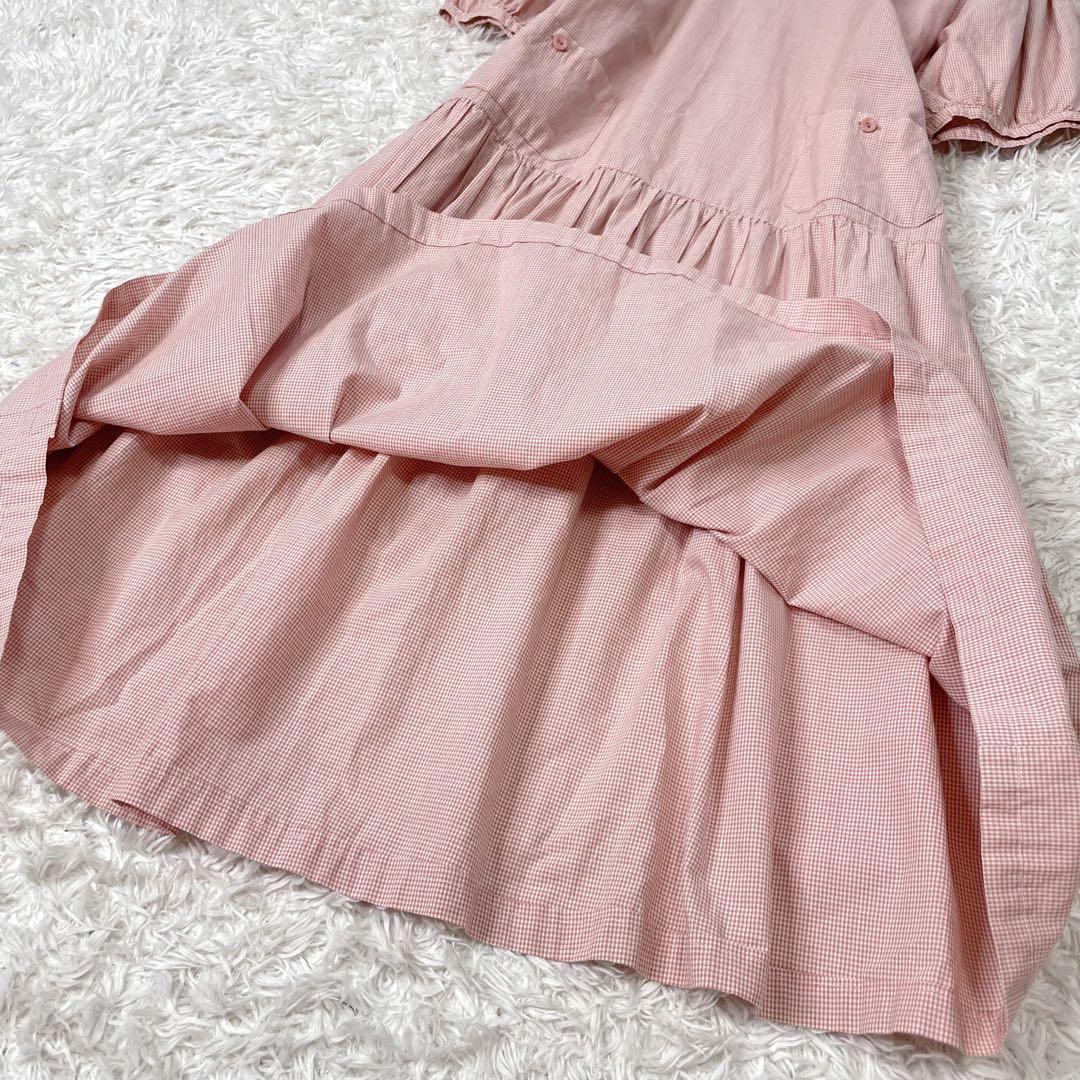 PINKHOUSE ピンクハウス ギンガムチェック襟付き ワンピース リボン