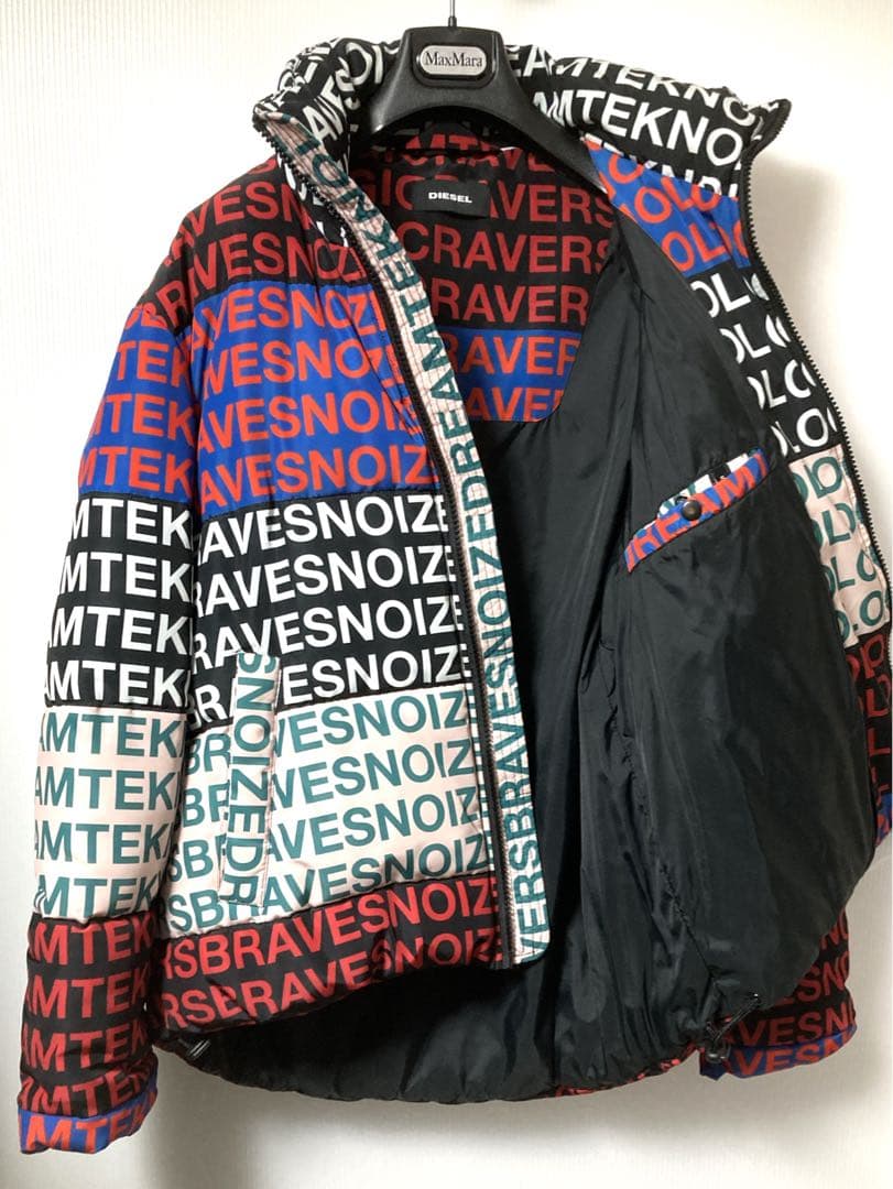 フ*ト様 DIESEL 定価約5万円 アシンメトリー カラフルダウンジャケット