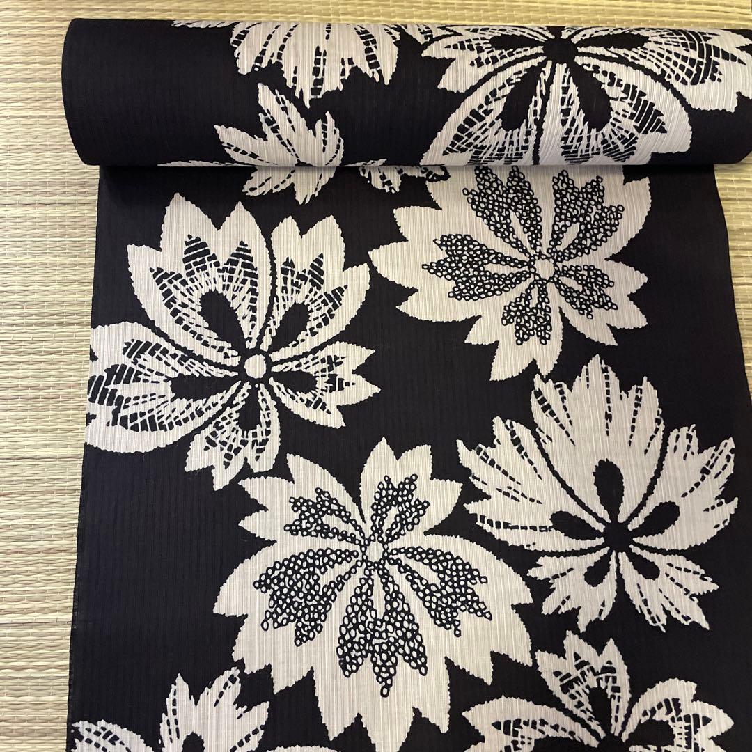 ゆかた　新品未使用　浴衣本染め　本染め綿紬ゆかた　注染染め