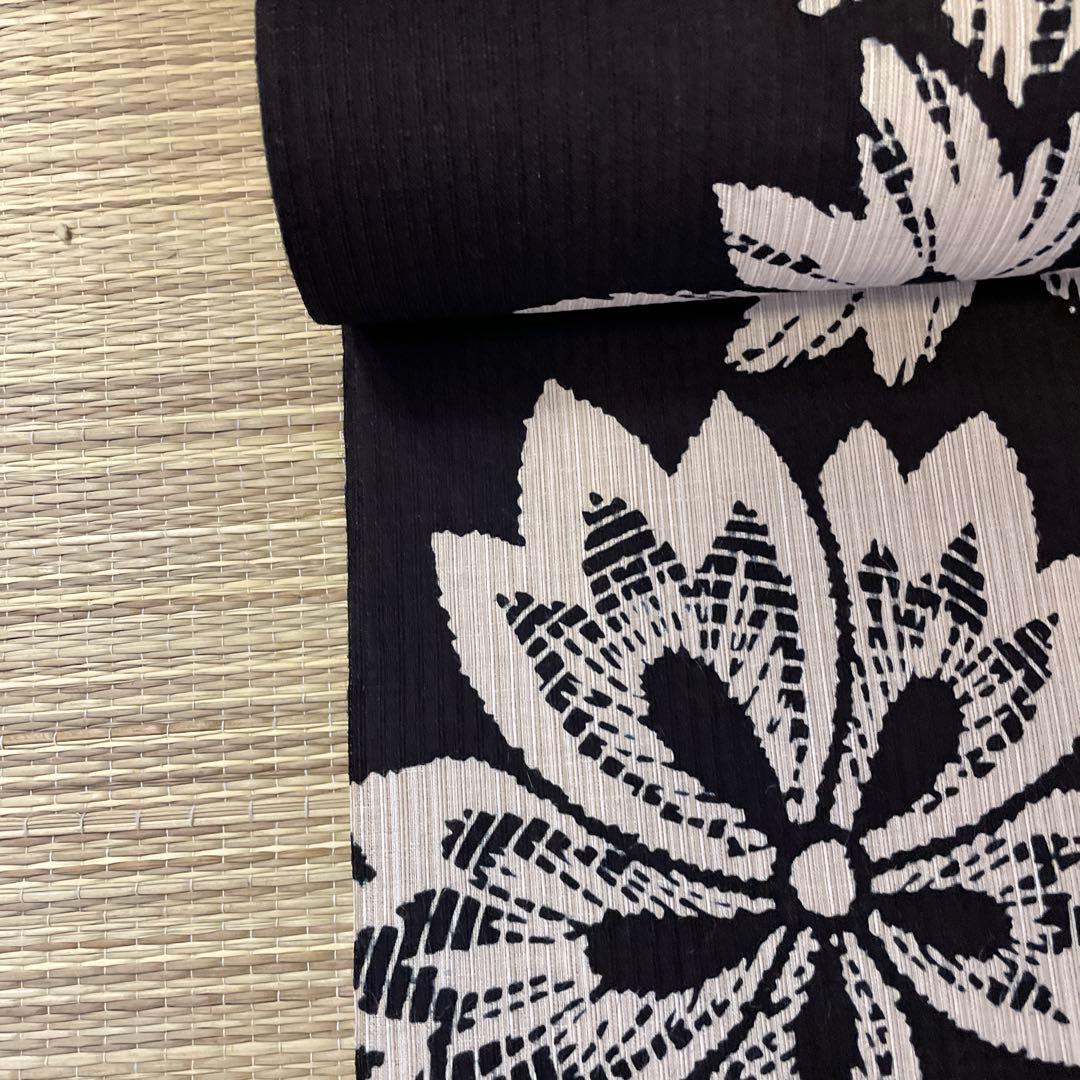 ゆかた　新品未使用　浴衣本染め　本染め綿紬ゆかた　注染染め