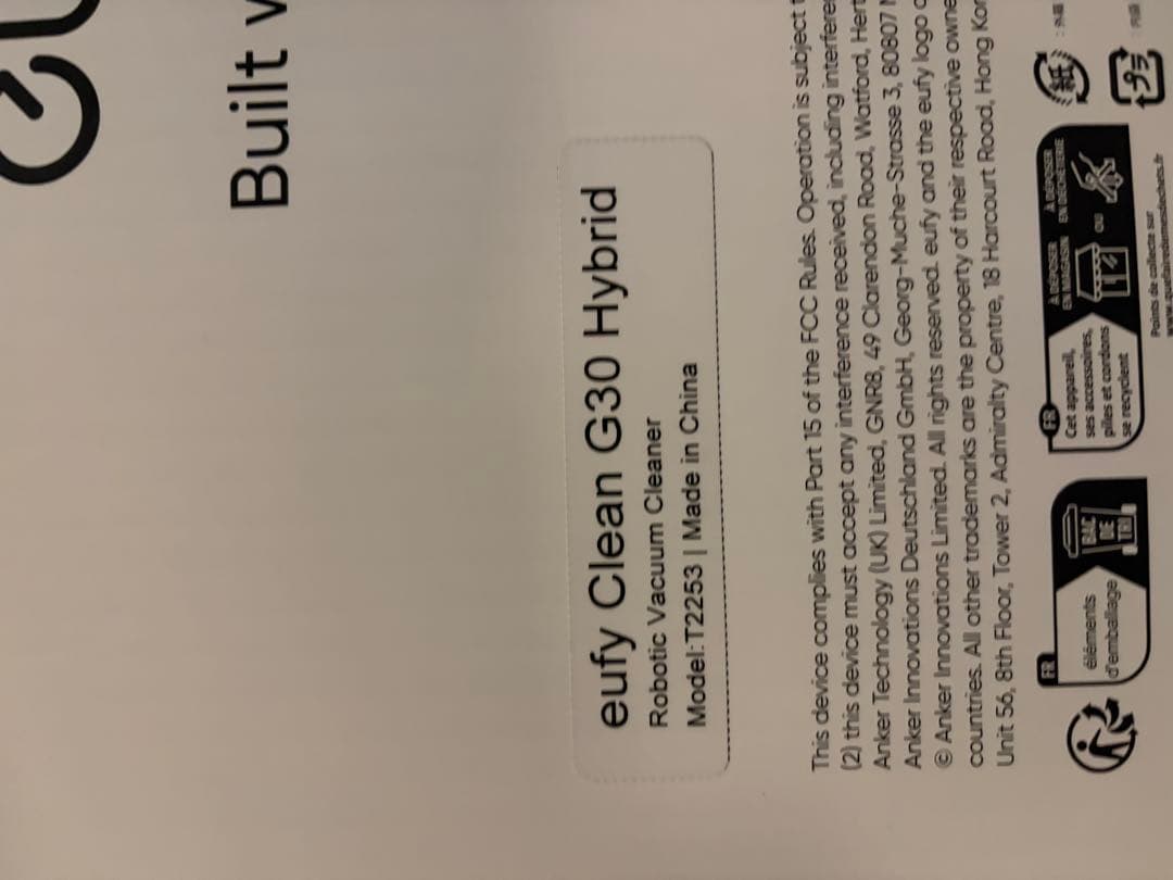 【新品・未使用】eufy Clean G30 Hybrid ロボット掃除機 本体
