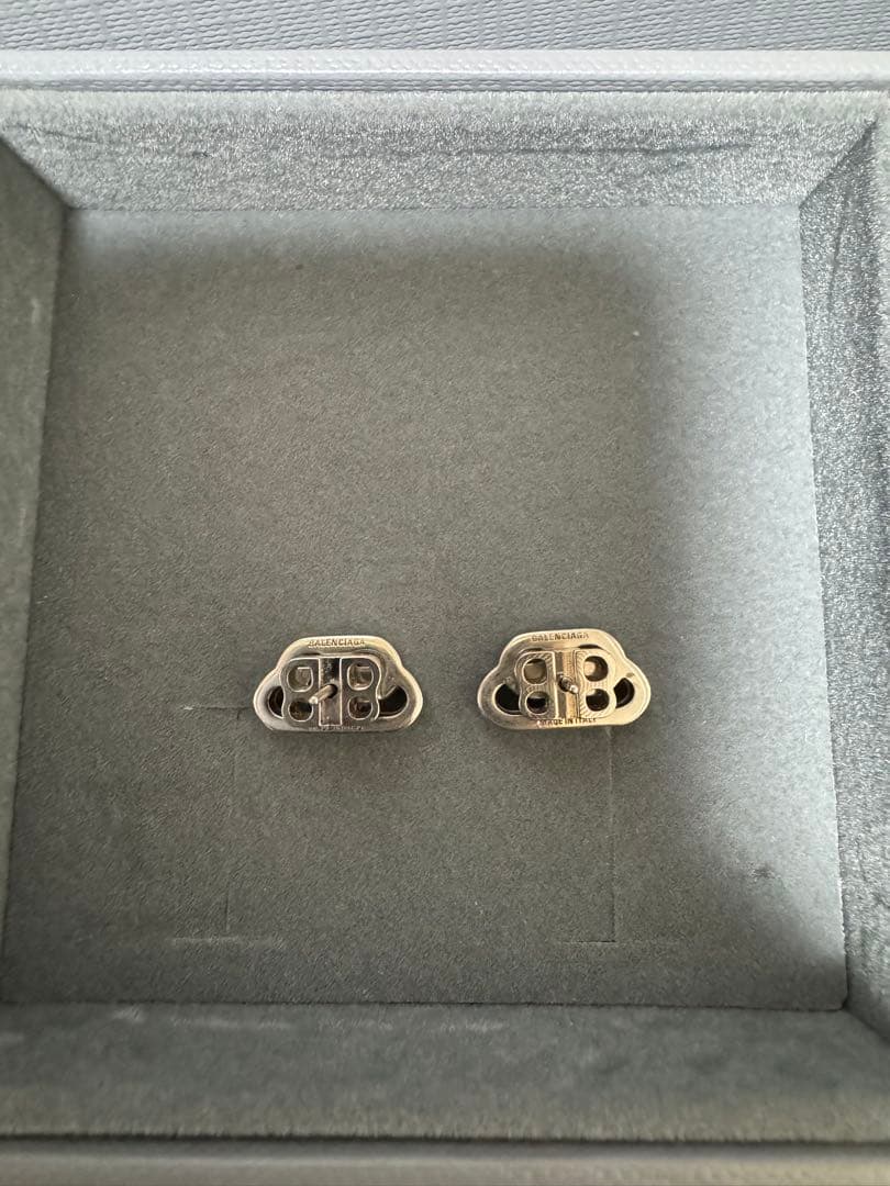 BALENCIAGA BB XS STUD ピアス シルバー