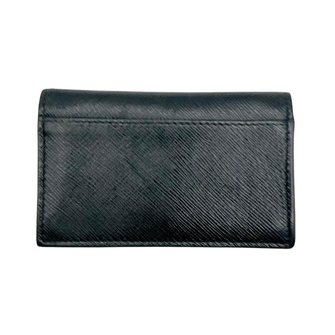 PRADA✨プラダ　サフィアーノ　名刺入れ　カードケース　ブラック　二つ折り