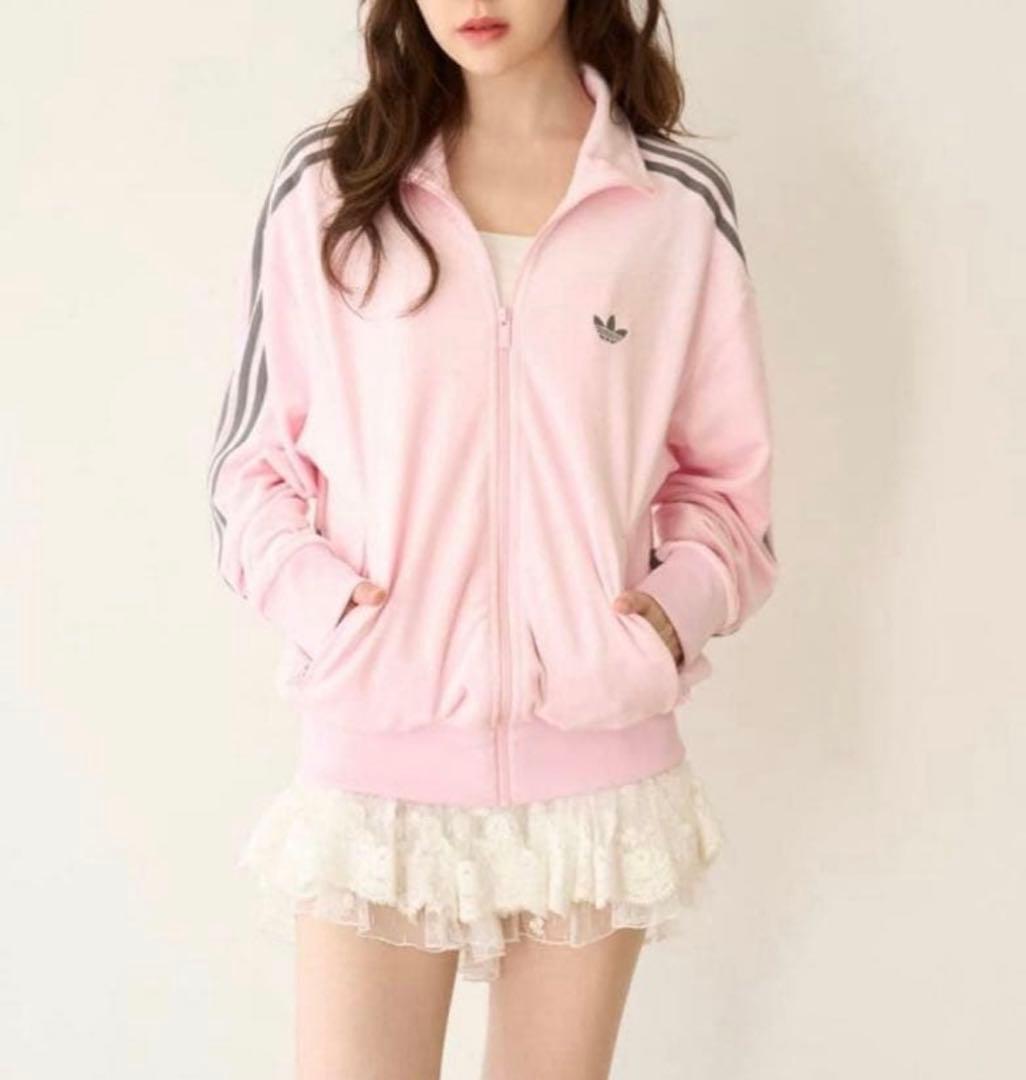 【超美品】snidel adidas スナイデル トラックジャケットベロア M