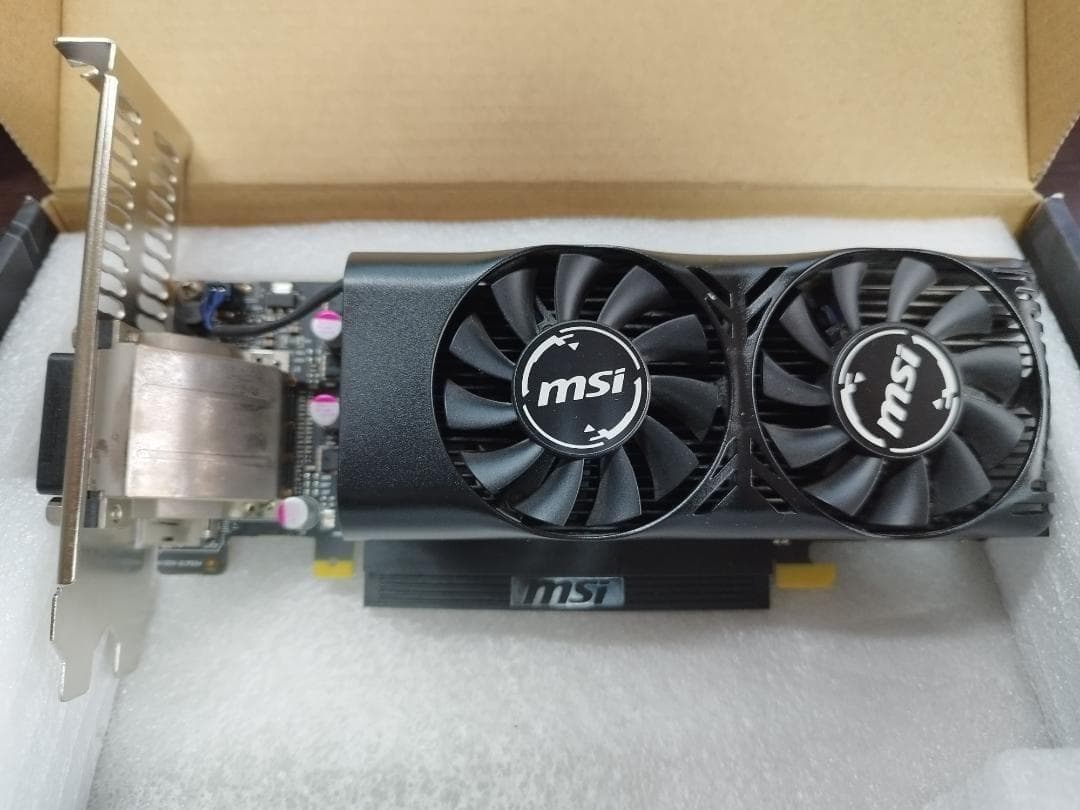 MSI GeForce GTX1050 Ti 4GB　補助電源不要・ロープロ対応