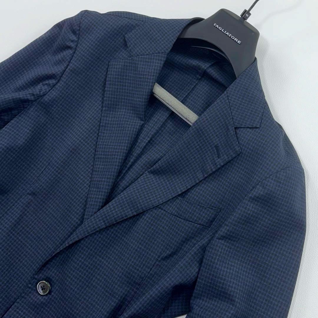 極美品✨トンボリーニ テーラードジャケット レダ生地 チェック Super110