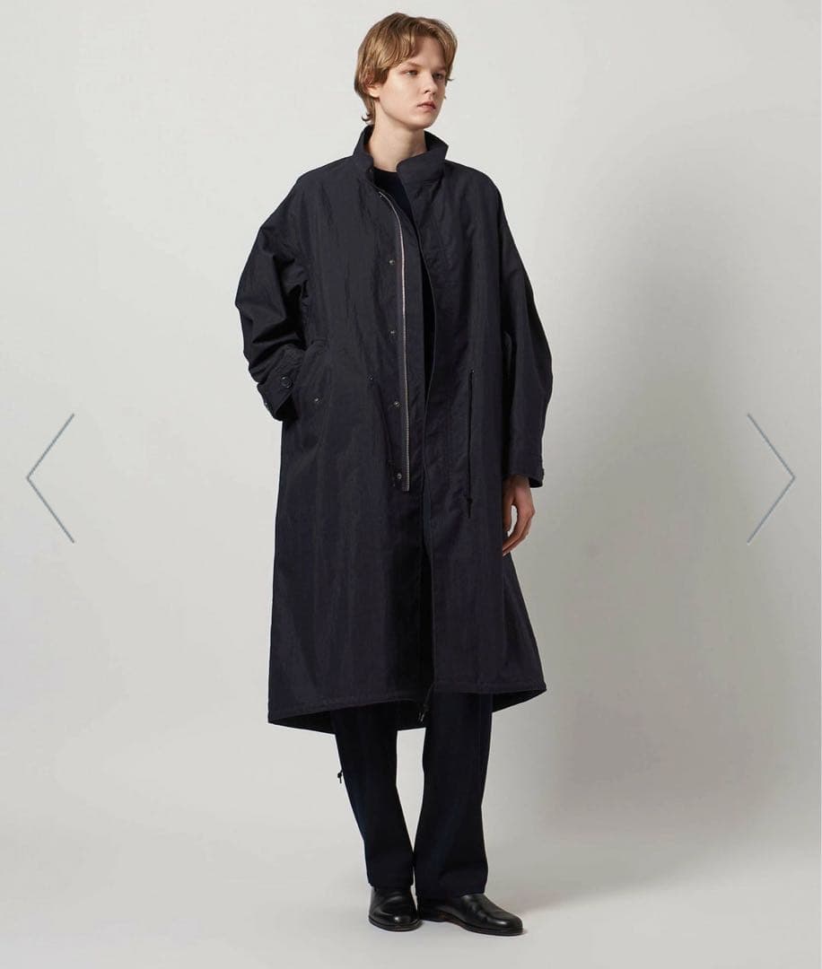 LOEFF ロエフ OX スタンドカラー ミリタリーコート BLACK