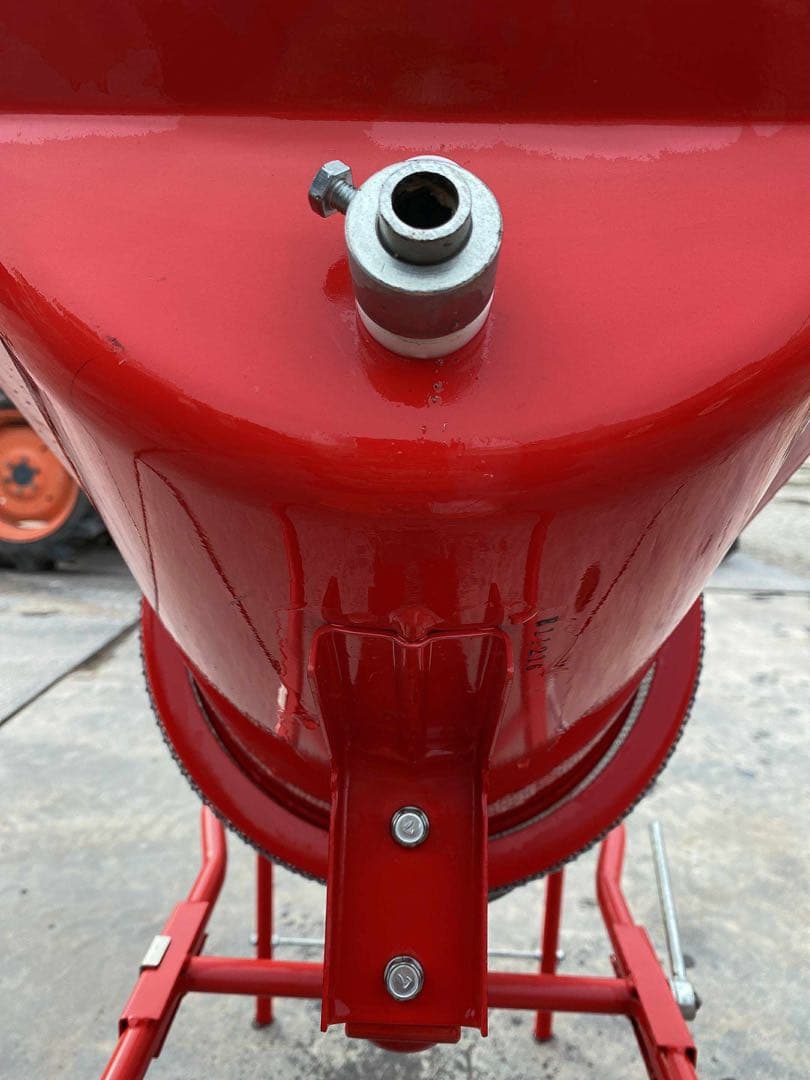 i*i様 赤い金属製種子選別機 スタンド付き