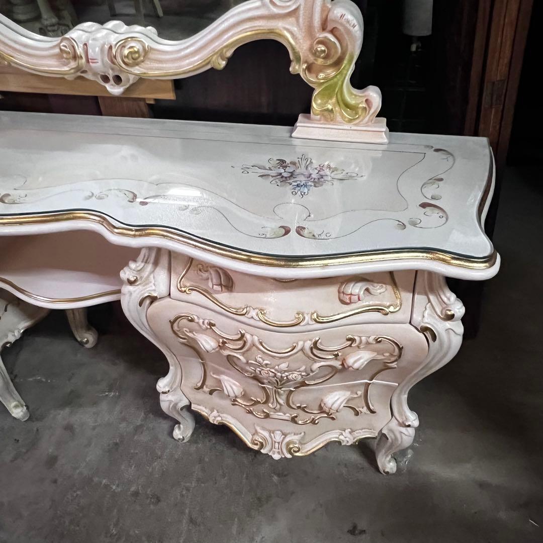 ケ*ブ様 ロココ調 姫家具 アンティーク ドレッサー 大型 豪華 猫脚