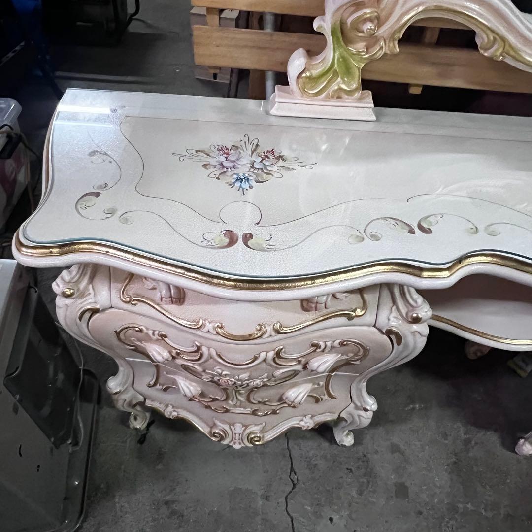 ケ*ブ様 ロココ調 姫家具 アンティーク ドレッサー 大型 豪華 猫脚