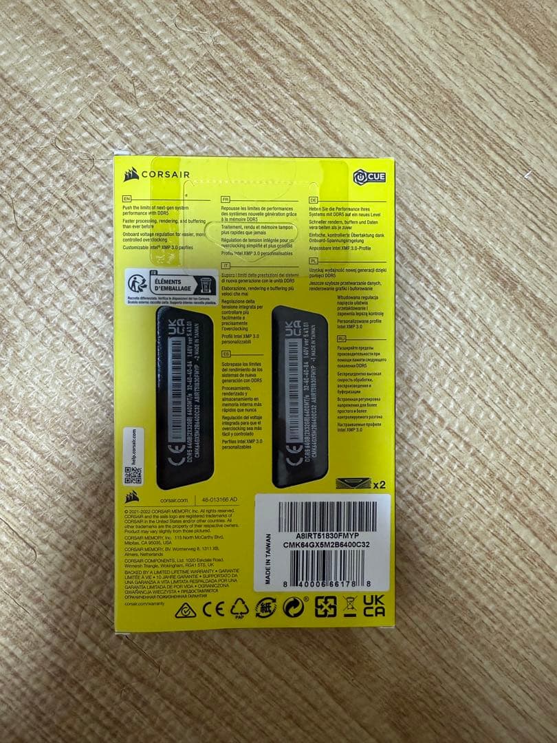 Corsair DDR5 32GB×2 6400MHz 新品未開封