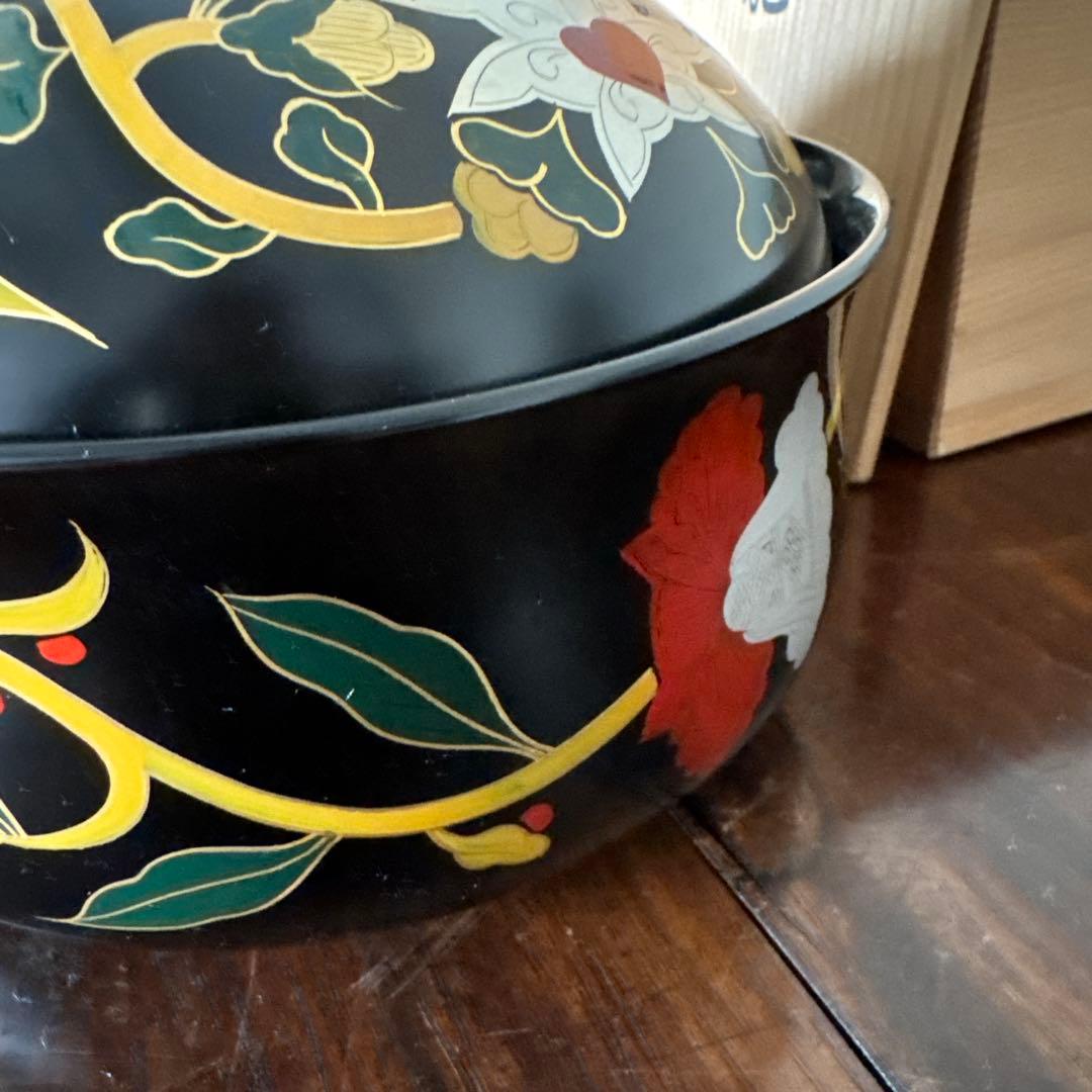 平安「象彦」　長寛写　砂金袋形　喰籠　共箱　K332