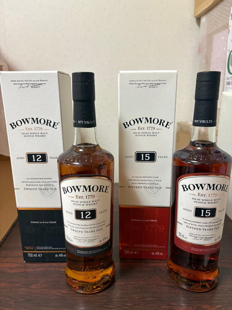 BOWMORE ボウモア　シェリーカスク　12年 15年 セット