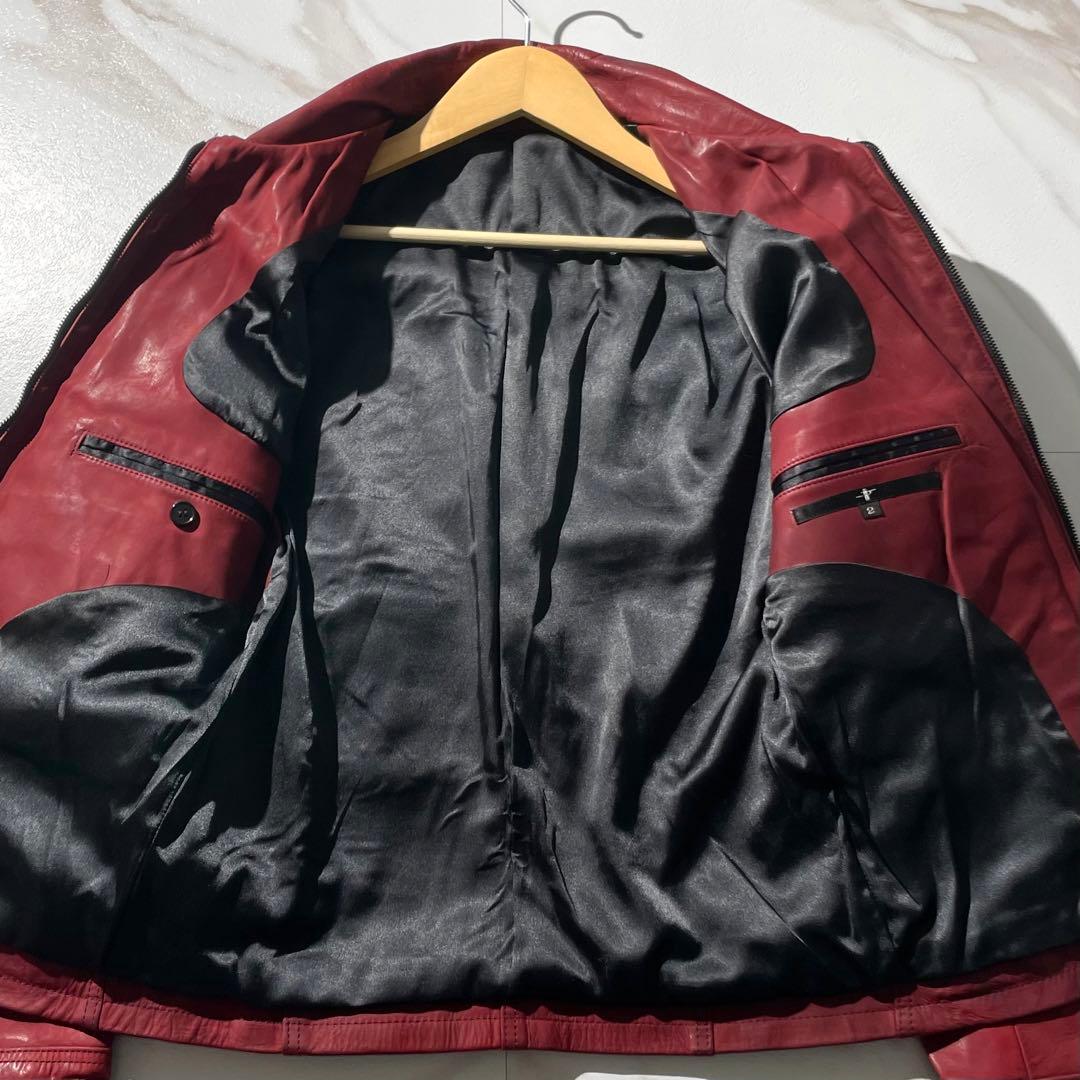 入手困難✨ ノーアイディ ホースハイド レザージャケット レッド