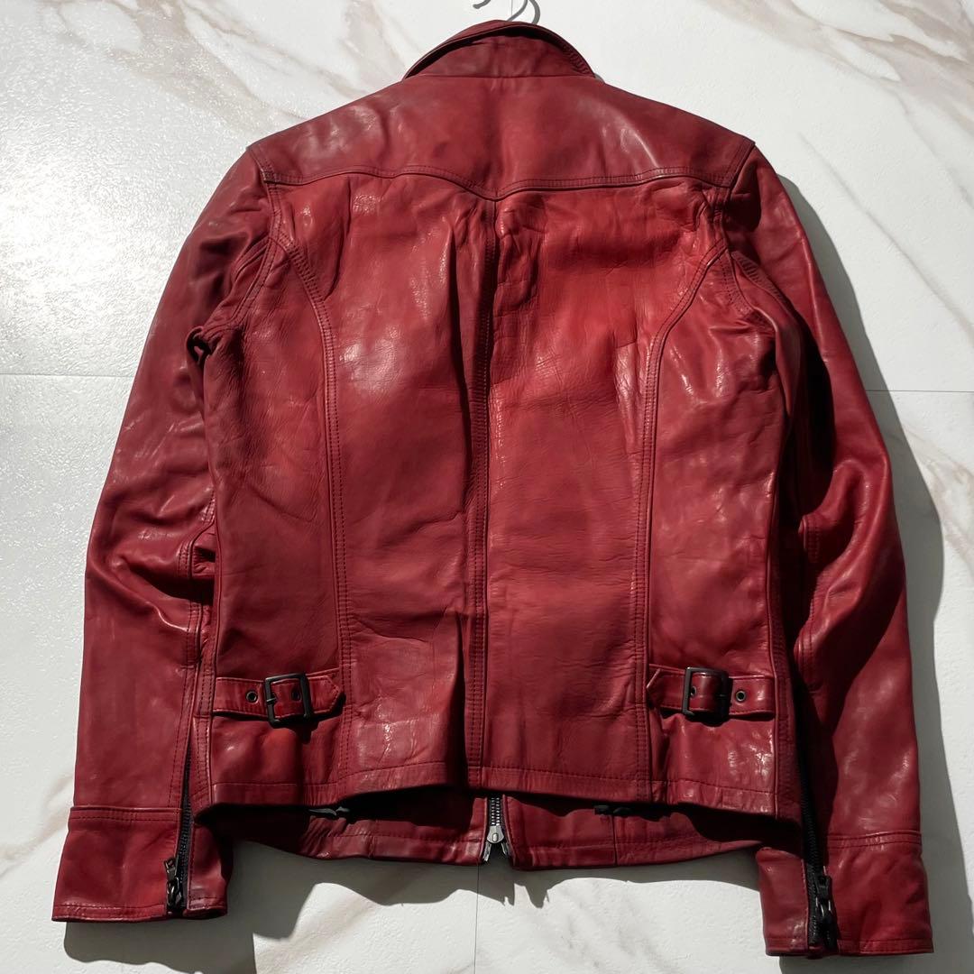 入手困難✨ ノーアイディ ホースハイド レザージャケット レッド