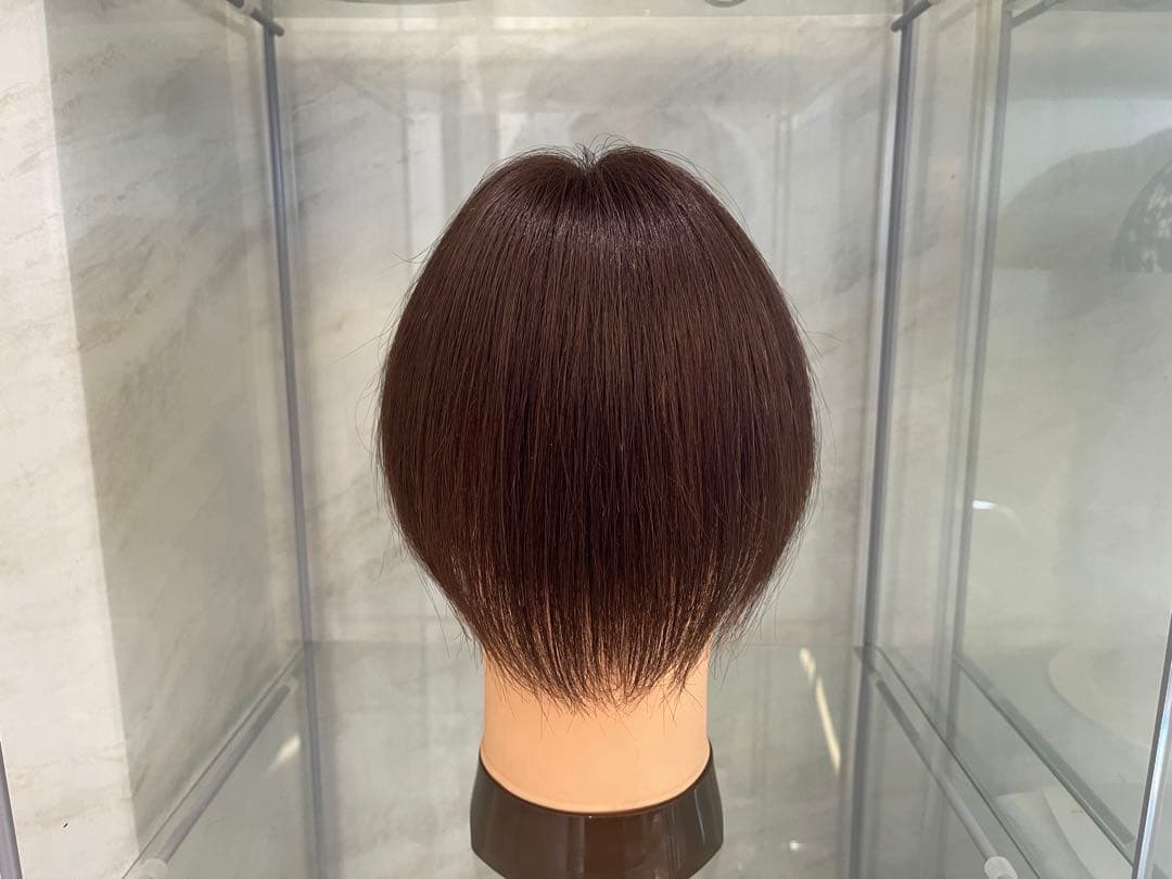 人毛100%ブラウンバランス調整ウィッグ