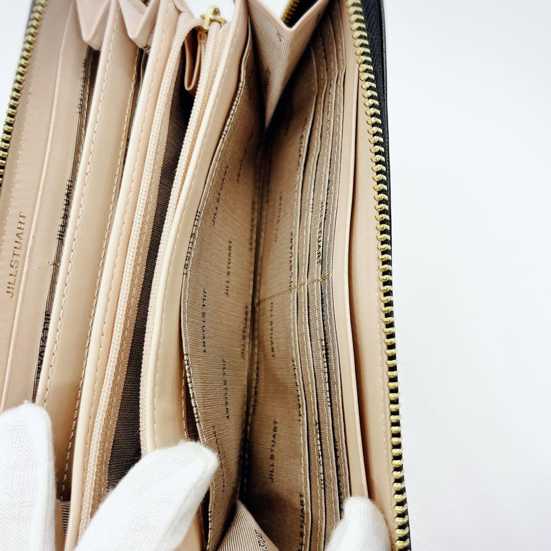 【美品】JILLSTUART ラウンドファスナー 長財布 ブラック