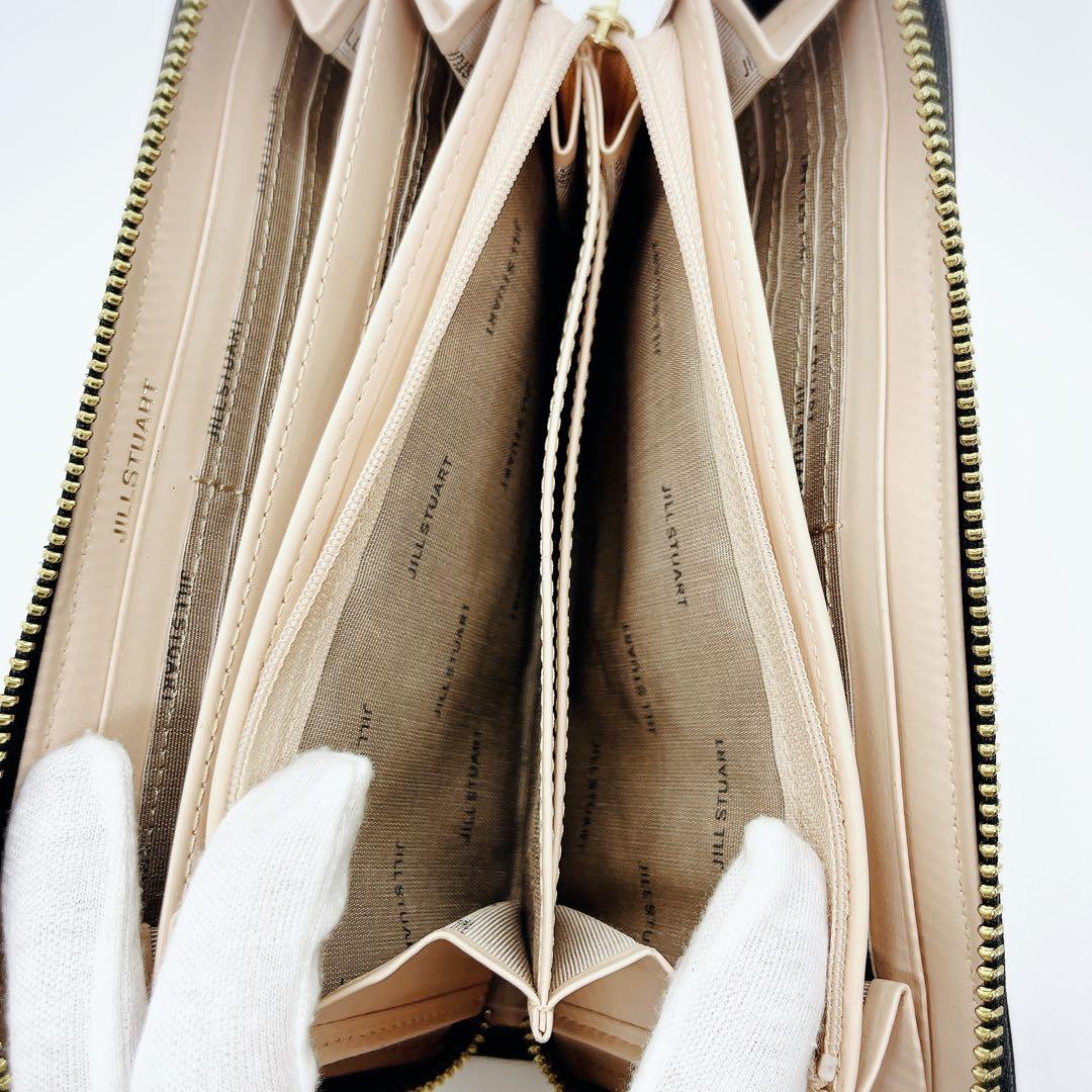 【美品】JILLSTUART ラウンドファスナー 長財布 ブラック