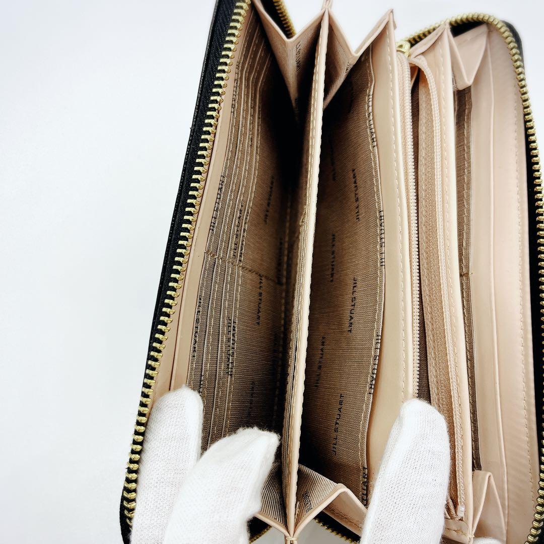 【美品】JILLSTUART ラウンドファスナー 長財布 ブラック