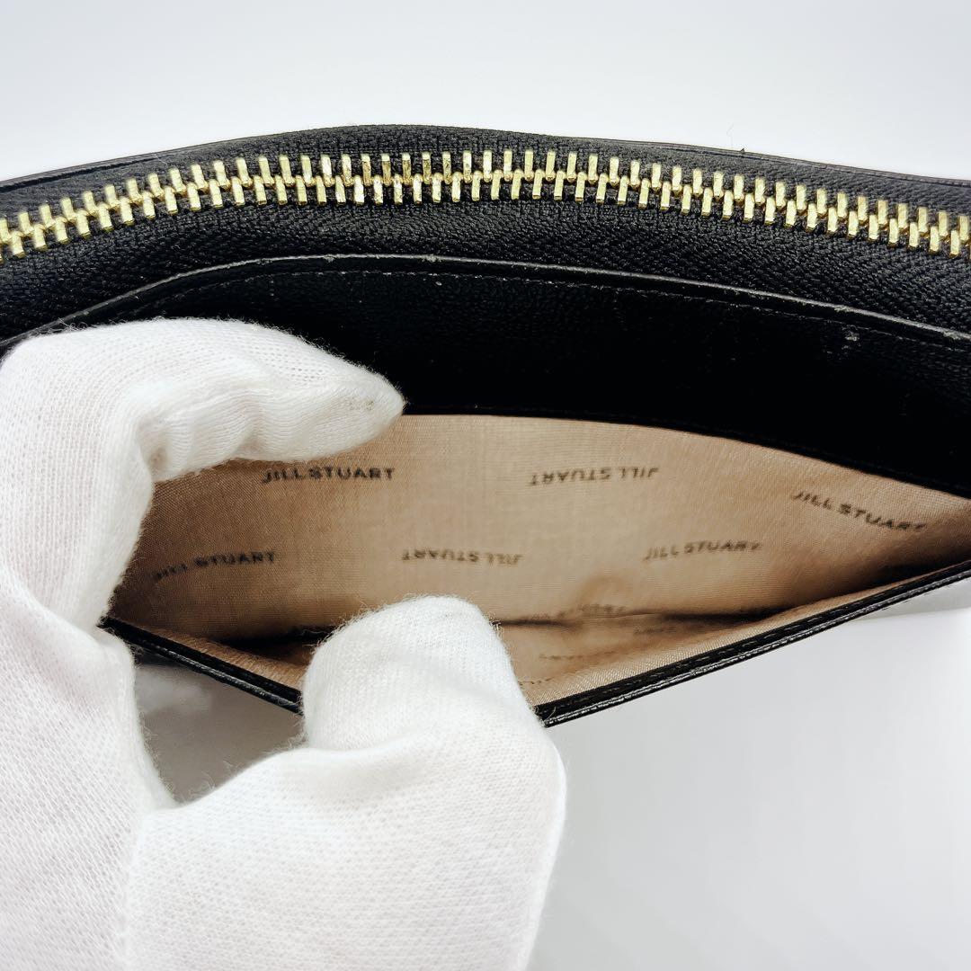 【美品】JILLSTUART ラウンドファスナー 長財布 ブラック