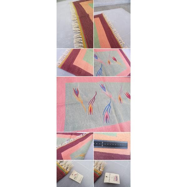 デッドストック■キリム■トルコ製■絨毯■ウール■手織り■平織り■オールドキリム■