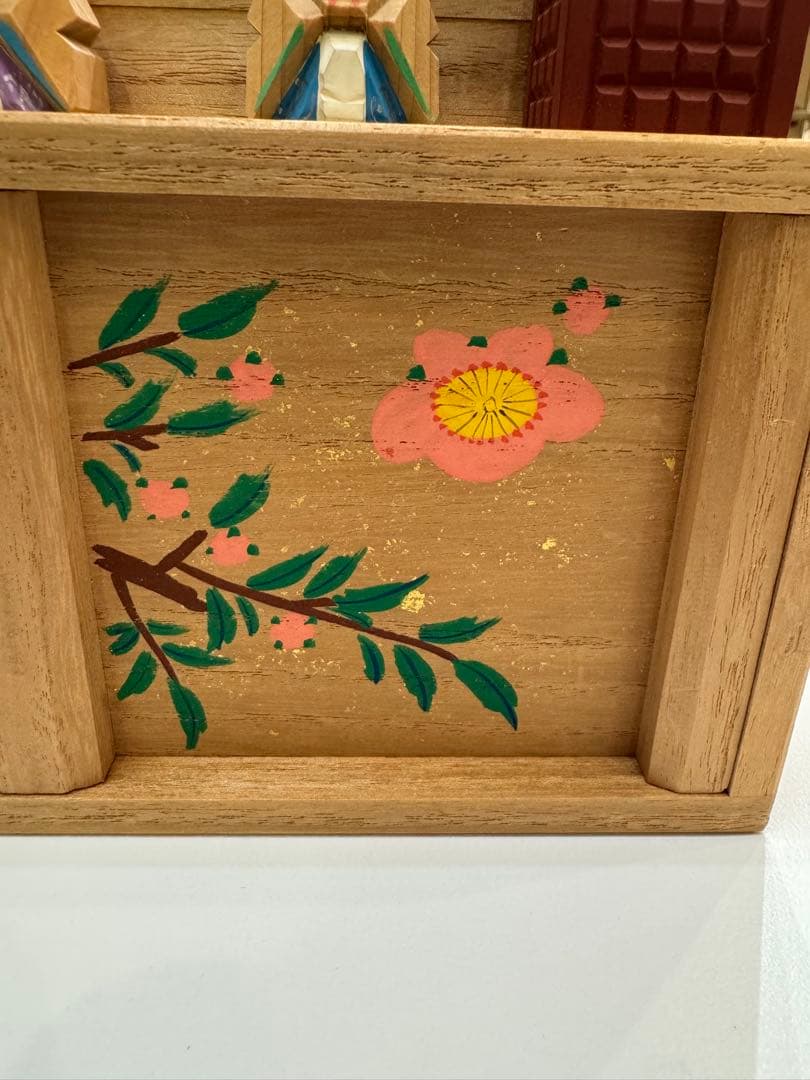 【美品】奈良 一刀彫 神泉刀　雛壇 五段雛人形 十五人揃　ヴィンテージ