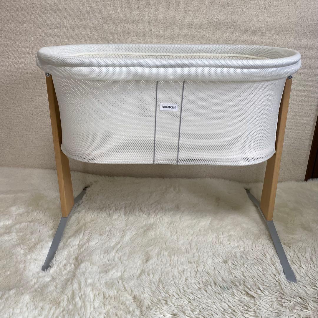《美品》ベビービョルン クレードルハーモニー ベビーベッド ホワイト
