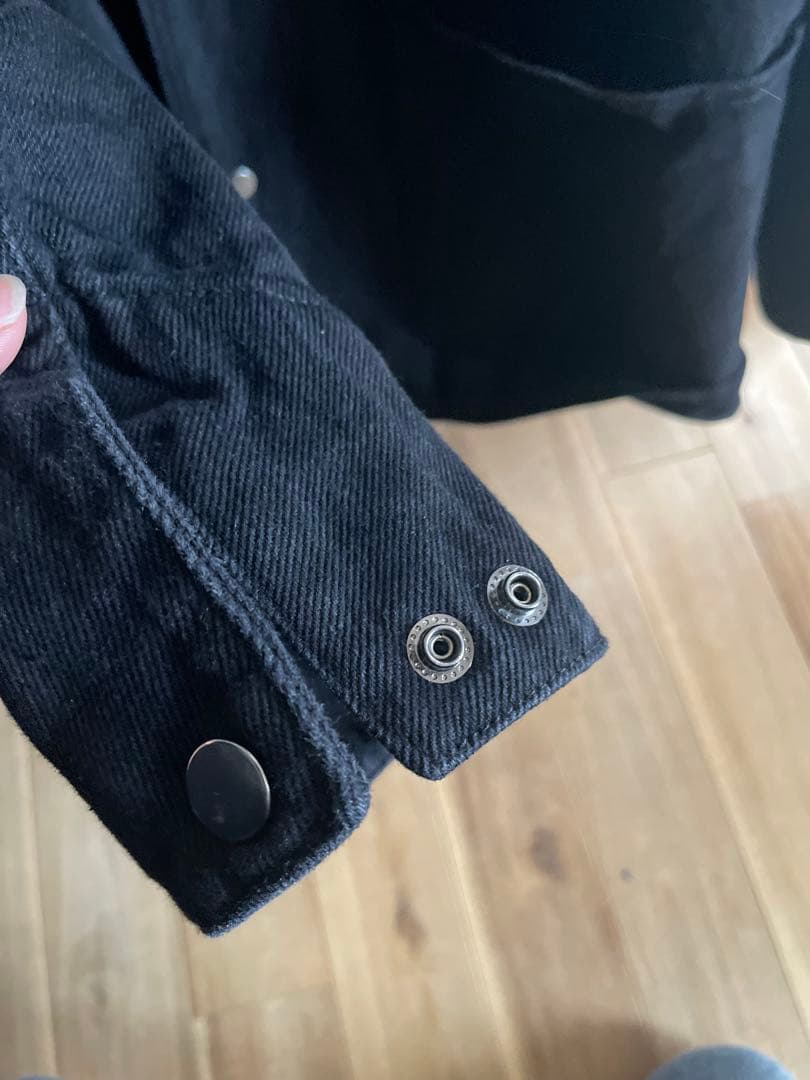 少数限定 ショップ別注 25AW 襟レザー　カバーオール ワークcomoli