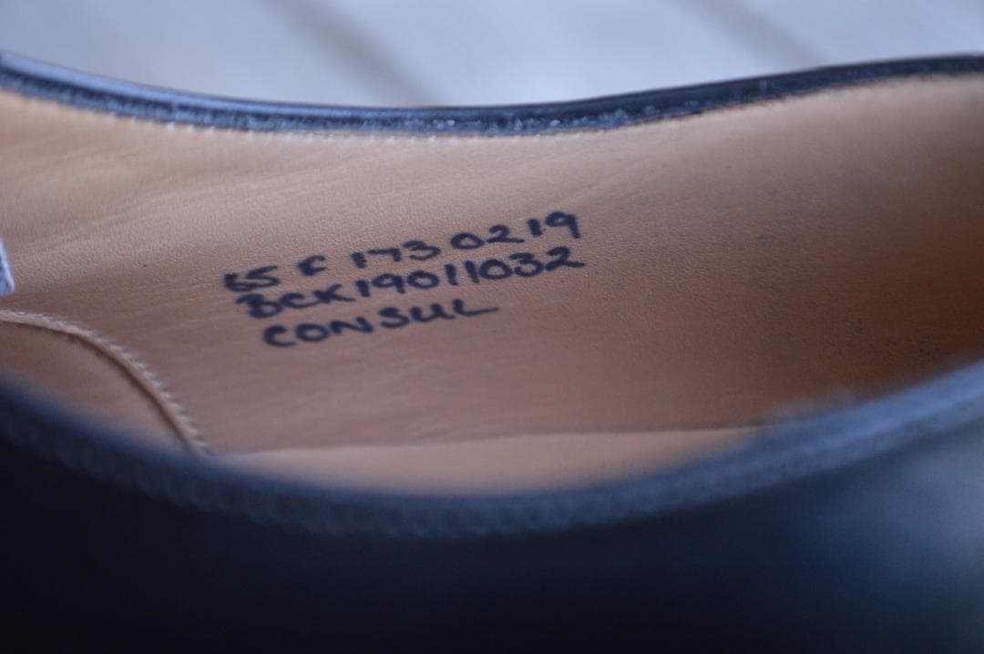 着用1回　CHURCH'S　CONSUL　65F　ブラック　コンサル