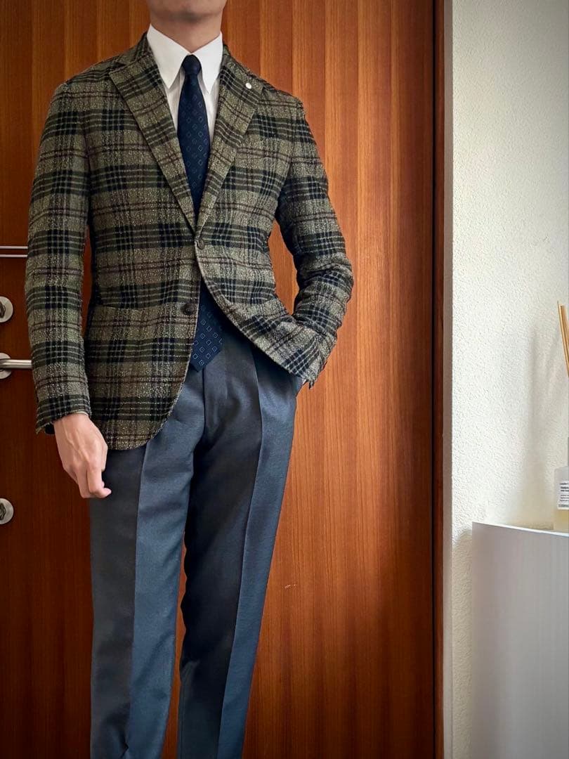 ※ブラックジャック　美中古 ルビアム ウールジャケット48 カーキ