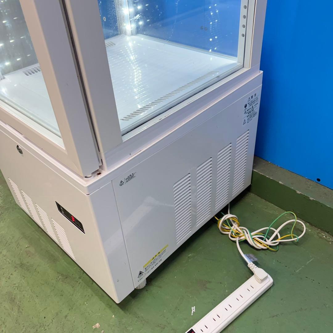 698 冷蔵ショーケース　4面ガラス　215L 業務用　動作保証付き　右開き
