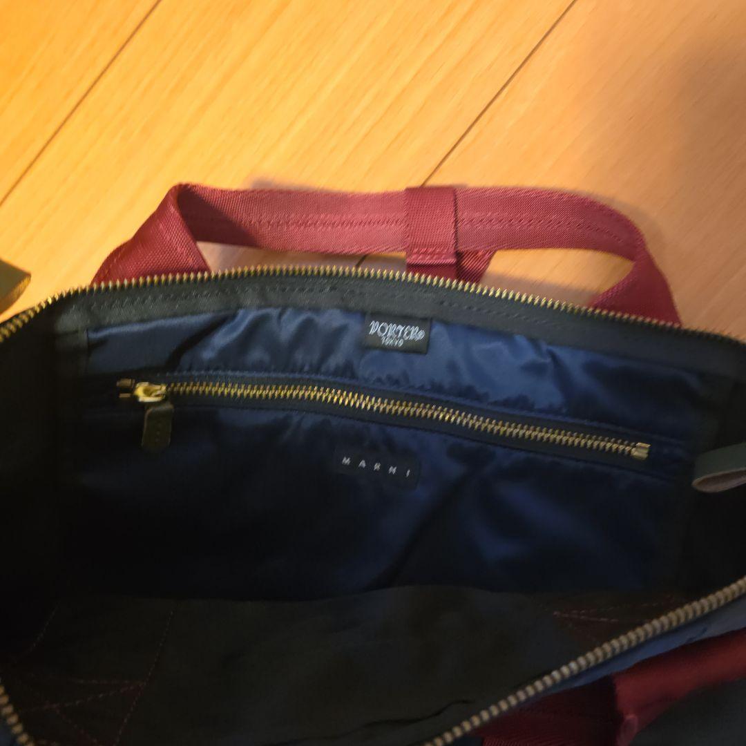MARNIxPORTER　2WAY TOTE BAG ネイビー