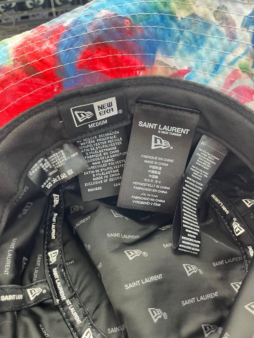 サンローラン　コラボ　New Era バケット　ハット　ニューエラ　キャップ