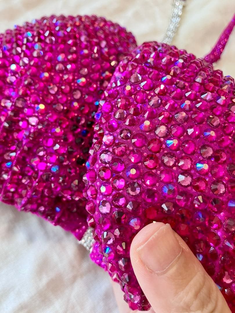 【ymk】FWJビキニセット 初出場向け 大人ピンク＋アクセ付（パッド・ケ