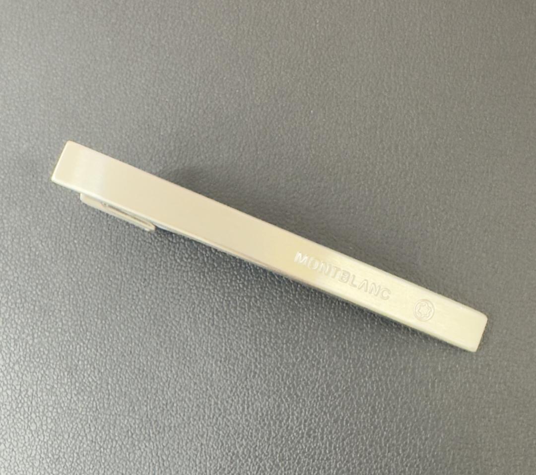 極美品★MONT BLANC モンブラン ネクタイピン ビジネス　シルバー系