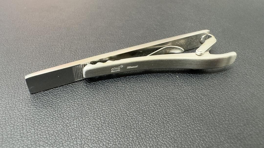 極美品★MONT BLANC モンブラン ネクタイピン ビジネス　シルバー系