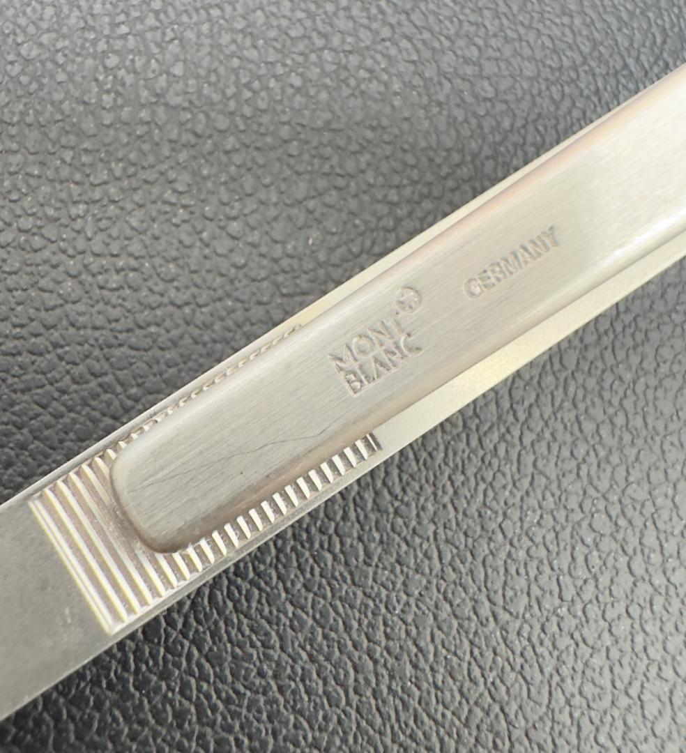 極美品★MONT BLANC モンブラン ネクタイピン ビジネス　シルバー系