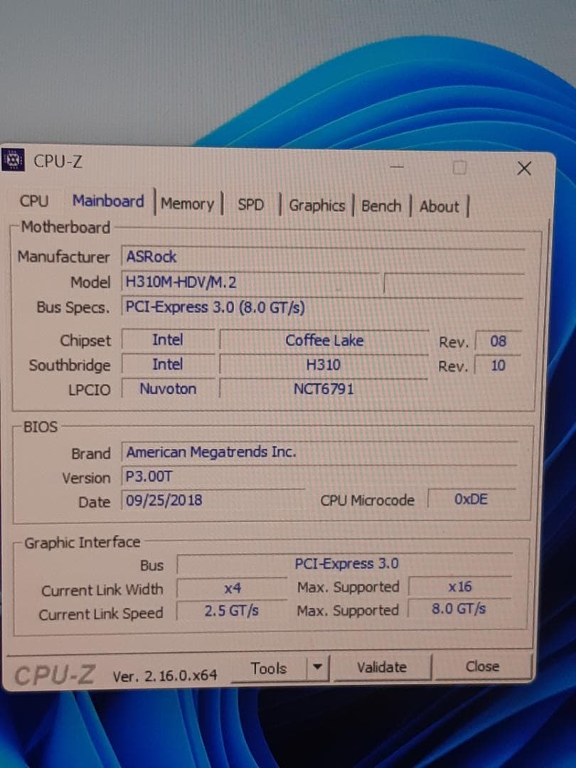 自作PC　i3 8100・8GB・SSD256GB・GTX745・Win11