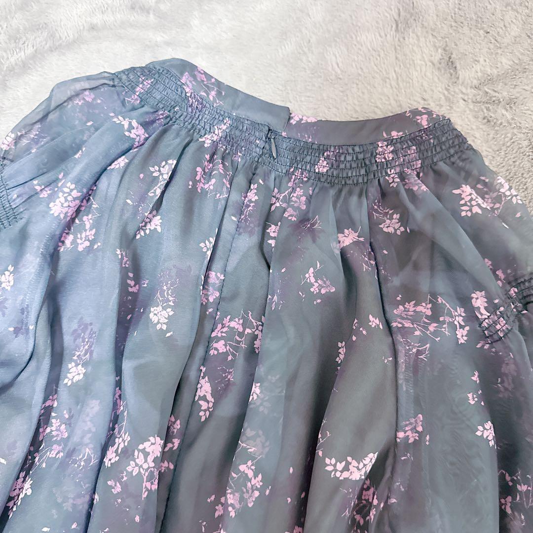 ワンピース Ameri NORA FLOWER LAYERED DRESS M