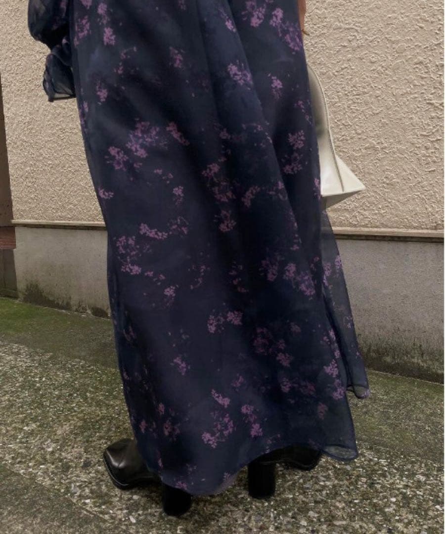 ワンピース Ameri NORA FLOWER LAYERED DRESS M