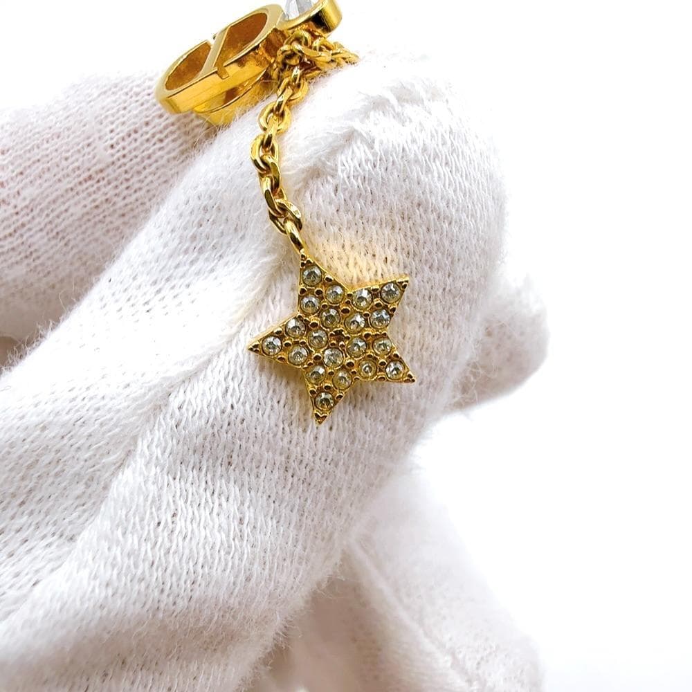 ◇クリスチャンディオール◇ラインストーン/CDロゴ/ピアス/ゴールド/ブランド