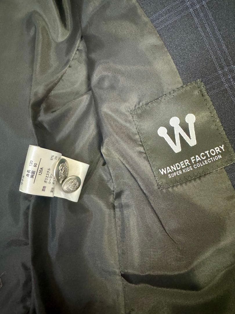 ★美品★ 男の子フォーマルスーツ　5点セット　120cm 靴•サスペンダーおまけ