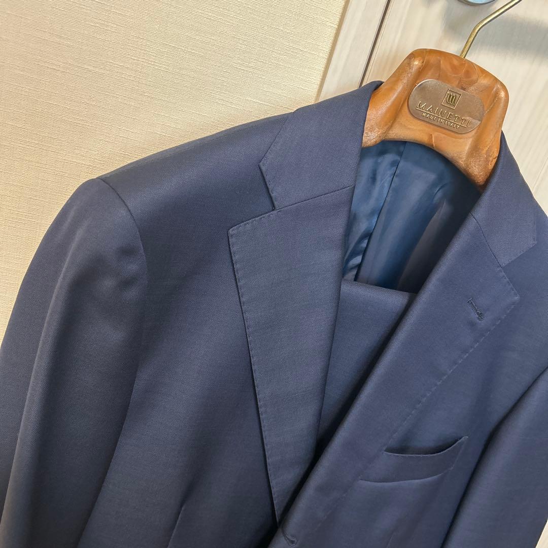 【美品】カノニコ生地 ユニバーサルランゲージ　ネイビースーツ　サイズ46相当